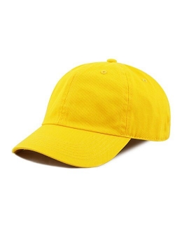 The Hat Depot Kids Washed Low Profile Cotton and Denim Plain Baseball Cap