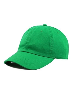 The Hat Depot Kids Washed Low Profile Cotton and Denim Plain Baseball Cap