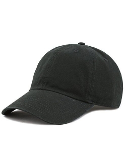 The Hat Depot Kids Washed Low Profile Cotton and Denim Plain Baseball Cap