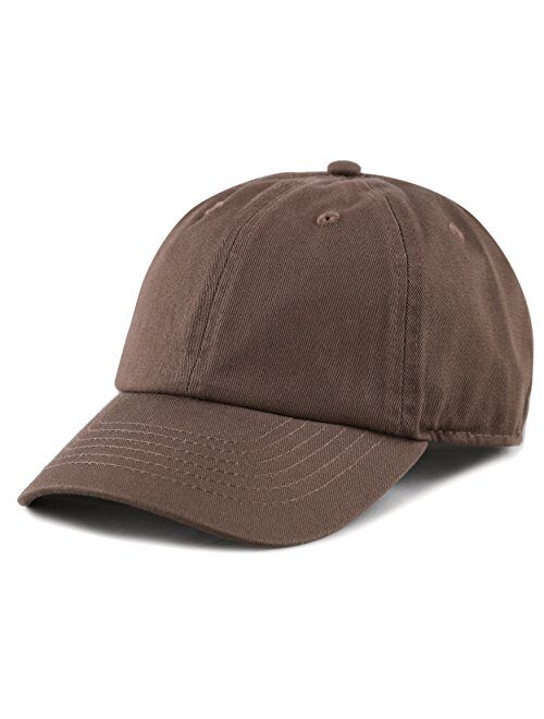 The Hat Depot Kids Washed Low Profile Cotton and Denim Plain Baseball Cap