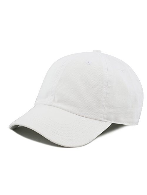 The Hat Depot Kids Washed Low Profile Cotton and Denim Plain Baseball Cap