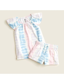 Girls' flutter-sleeve pajama set