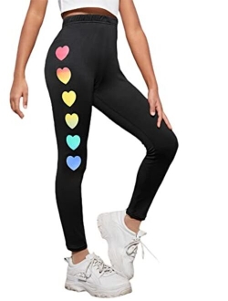 Girl's Wideband Waist Leggings High Waisted Tights Workout Yoga Skinny Pants