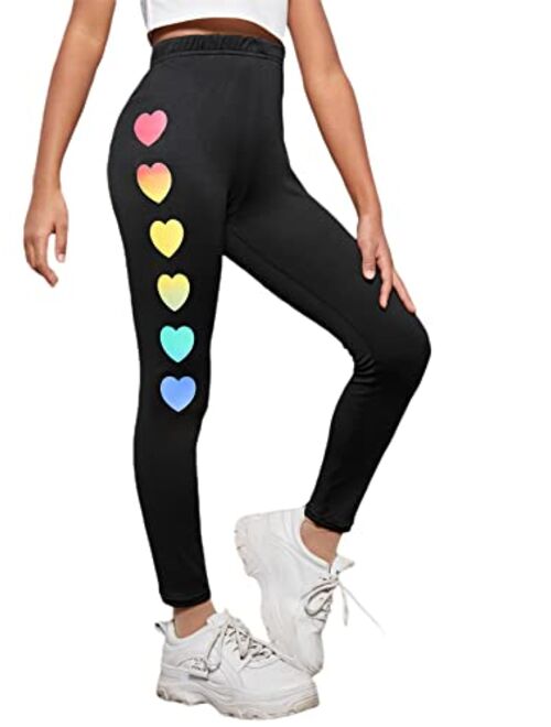 Milumia Girl's Wideband Waist Leggings High Waisted Tights Workout Yoga Skinny Pants