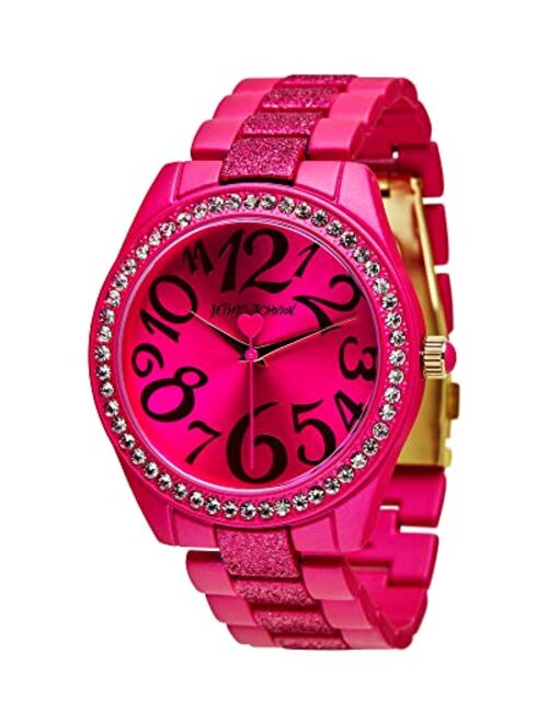 BETSEY JOHNSON Women's Watch - Glitteratzi Wristwatch, 3 Hand Quartz Movement: BJW017PU