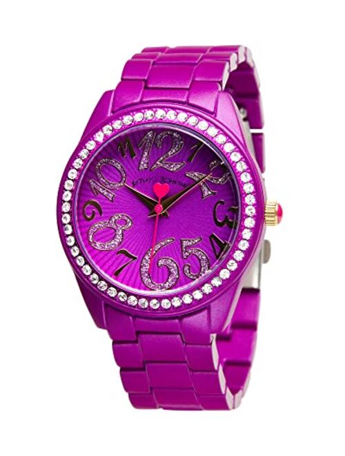 BETSEY JOHNSON Women's Watch - Glitteratzi Wristwatch, 3 Hand Quartz Movement: BJW017PU