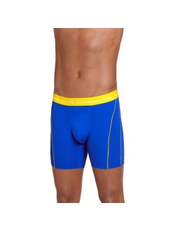 Silver Microfiber Long-Leg Boxer Briefs