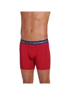 Silver Microfiber Long-Leg Boxer Briefs