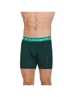 Silver Microfiber Long-Leg Boxer Briefs