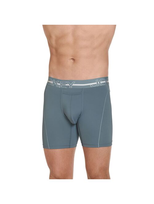 Men's Jockey Silver Microfiber Long-Leg Boxer Briefs