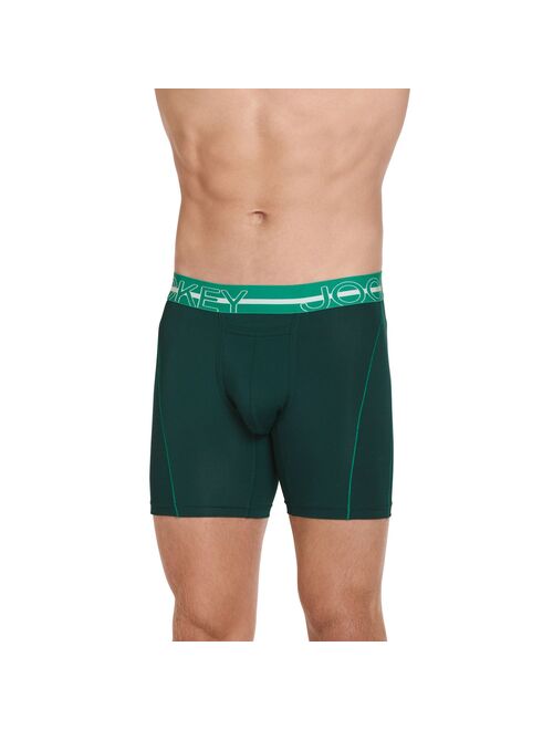 Men's Jockey Silver Microfiber Long-Leg Boxer Briefs