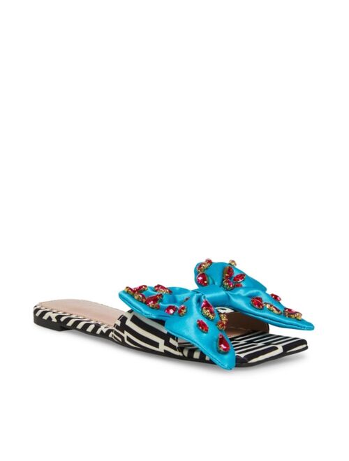 Betsey Johnson Women's Daisy-R Bow Slide Flat Sandals