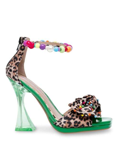 Betsey Johnson Women's Almma Printed Bow Dress Sandals