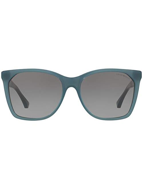 Emporio Armani EA4075 Sunglasses 553911 - Opal Grey Green Frame, Grey Gradient 57mm