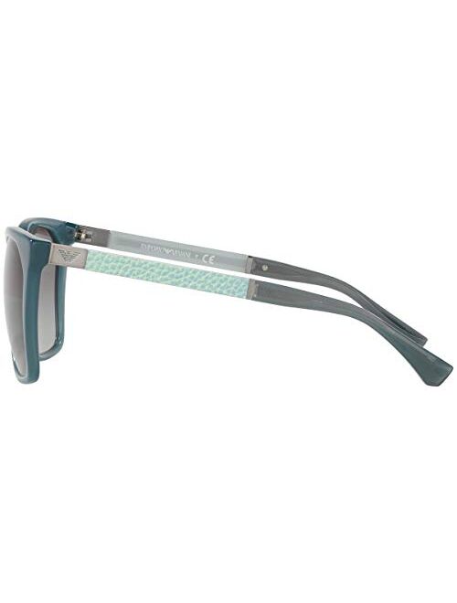 Emporio Armani EA4075 Sunglasses 553911 - Opal Grey Green Frame, Grey Gradient 57mm