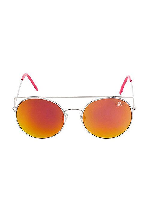 Betsey Johnson Women's Top It Off Colored Lens Sunglasses, Pink Orange