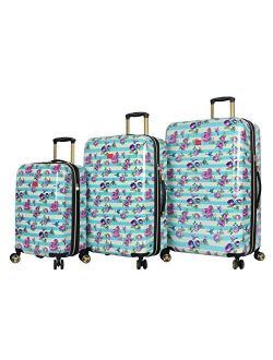 Unknown Betsey Johnson Designer Luggage - Expandable 3 Piece Hardside Lightweight Spinner Suitcase Set - Travel Set includes 20-Inch Carry On, 26 inch & 30-Inch Checked S