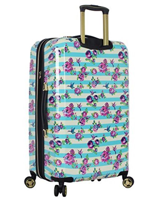 Unknown Betsey Johnson Designer Luggage - Expandable 3 Piece Hardside Lightweight Spinner Suitcase Set - Travel Set includes 20-Inch Carry On, 26 inch & 30-Inch Checked S