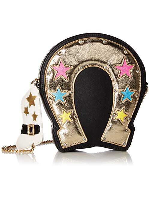 Betsey Johnson Get Em' Cowgirl Crossbody, Gold