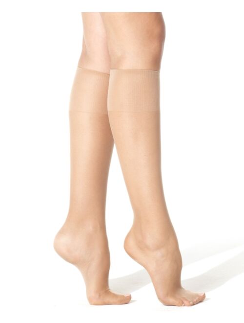 Hanes Silk Reflections Silky Sheer Reinforced Toe Knee Highs