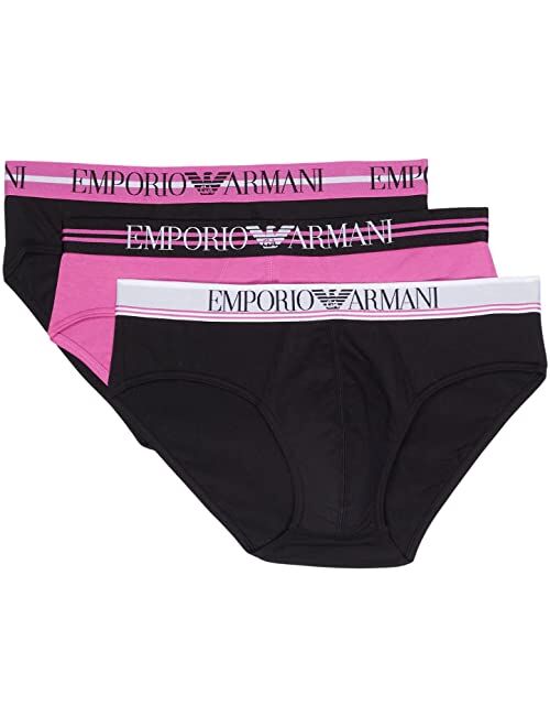 Emporio Armani Mixed Waistband 3-Pack Brief