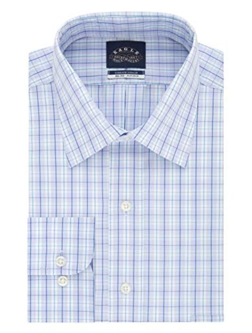 Eagle Men's BIG FIT Dress Shirts Non Iron Stretch Check (Big and Tall)