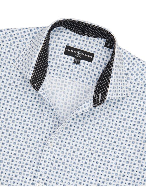 Society of Threads Men's Slim-Fit Non-Iron Performance Dress Shirt