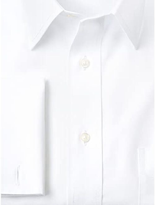 Paul Fredrick Men's Slim Fit Non-Iron Cotton Straight Collar Dress Shirt