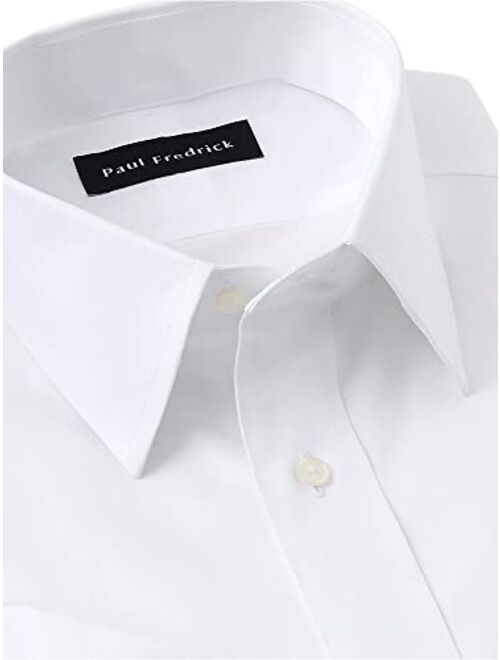 Paul Fredrick Men's Slim Fit Non-Iron Cotton Straight Collar Dress Shirt