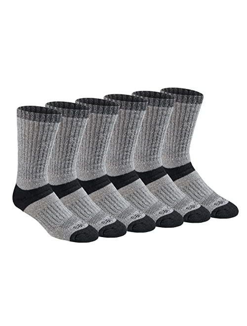 Dickies mens Dri-tech Temperature Regulating Wool Blended Work Crew Socks Multipack