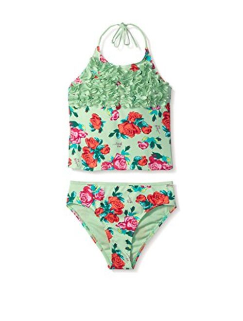 Betsey Johnson Kid's Rose Print Tankini