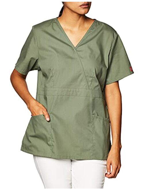 Dickies Women's EDS Signature Mock Wrap Top with Multiple Instrument Loop