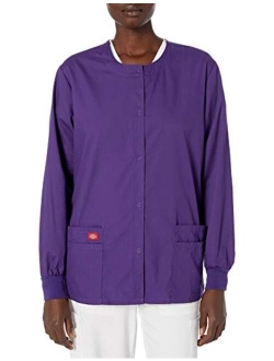 Women's EDS Signature Scrubs Missy Fit Snap Front Warm-up Jacket