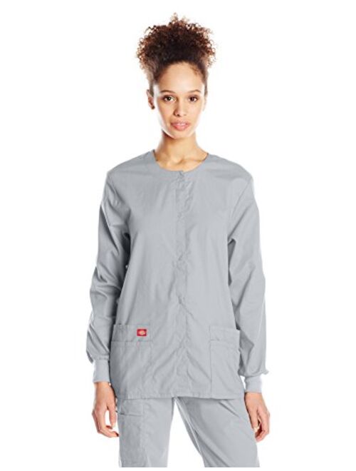 Dickies Women's EDS Signature Scrubs Missy Fit Snap Front Warm-up Jacket