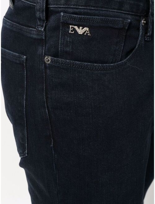 Emporio Armani logo-plaque detail jeans