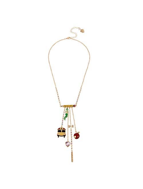 Betsey Johnson Back to School Mixed Charm Y-Necklace