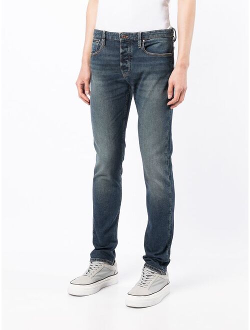 Emporio Armani J75 Slim-Fit distressed jeans