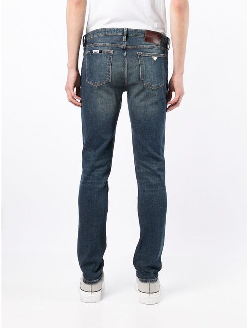 Emporio Armani J75 Slim-Fit distressed jeans