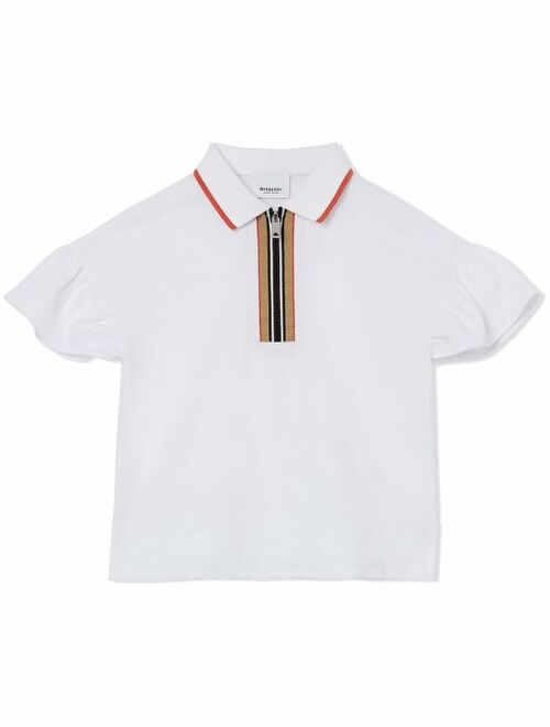 Burberry Kids Icon Stripe-detailing cotton polo shirt