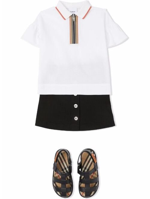 Burberry Kids Icon Stripe-detailing cotton polo shirt