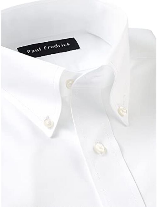 Paul Fredrick Men's Tailored Fit Cotton Non-Iron Pinpoint Cotton Dress Shirt