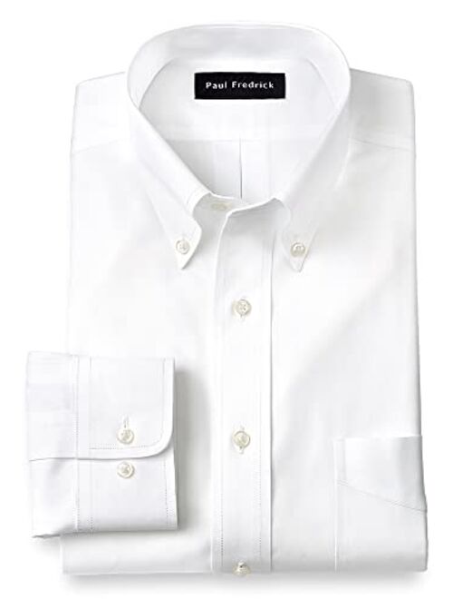 Paul Fredrick Men's Tailored Fit Cotton Non-Iron Pinpoint Cotton Dress Shirt