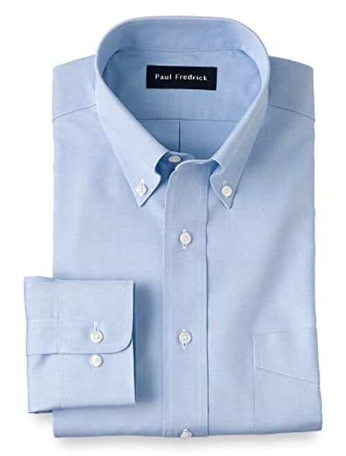 Paul Fredrick Men's Tailored Fit Cotton Non-Iron Pinpoint Cotton Dress Shirt