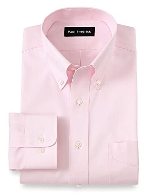 Paul Fredrick Men's Tailored Fit Cotton Non-Iron Pinpoint Cotton Dress Shirt