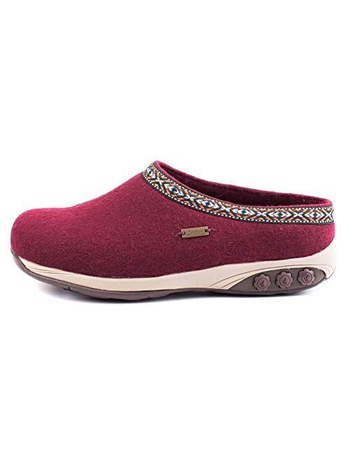 Therafit Heather Women's Indoor/Outdoor Wool Clog Slipper for Plantar Fasciitis & Foot Pain