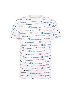 Little Boys All Over Print Script T-shirt