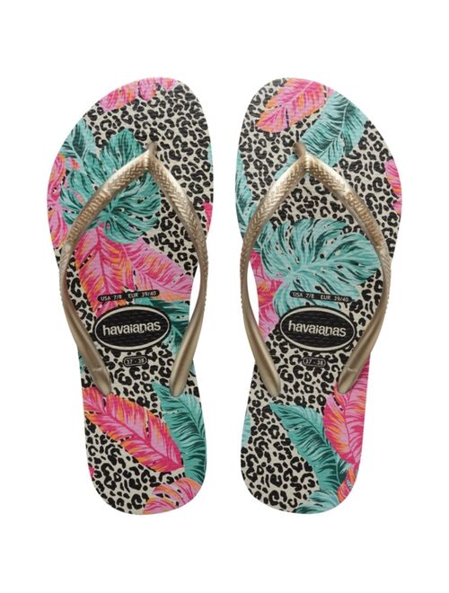 Havaianas Women's Slim Animal Floral Flip Flop Sandals