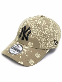 CAP NY-embroidered paisley-print cap