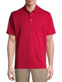 Men & Big Men's Performance Solid Short Sleeve Polo Shirt, up to 5XL