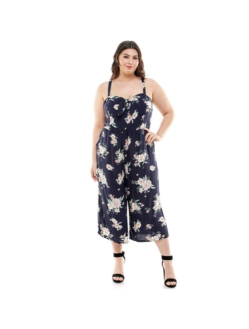 Juniors' Plus Size Lily Rose Bra Cup Jumpsuit